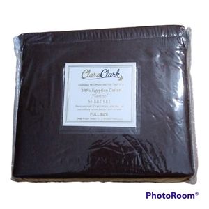 Clara Clark flannel sheet set full brown